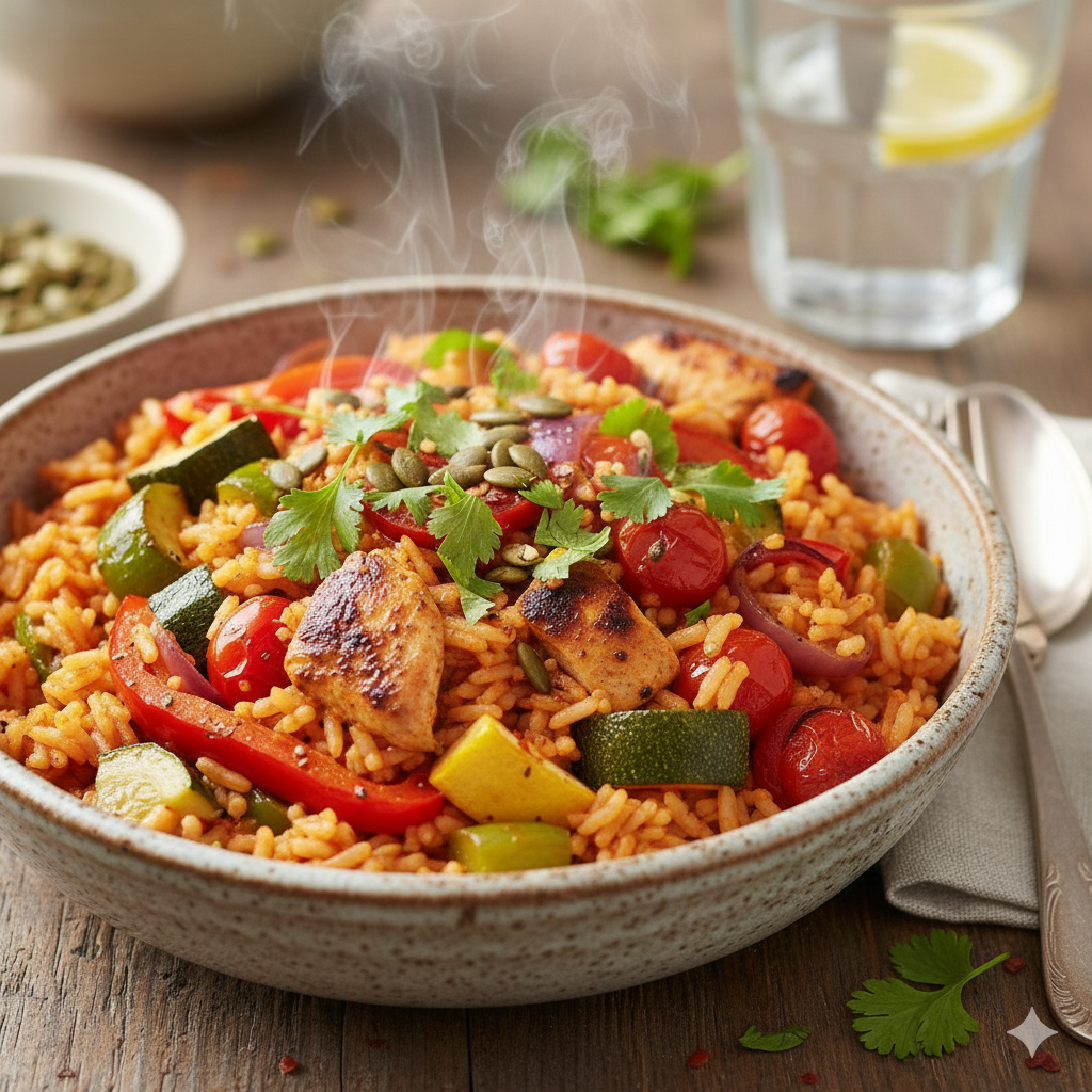 Paprika Chicken Rice Bowl