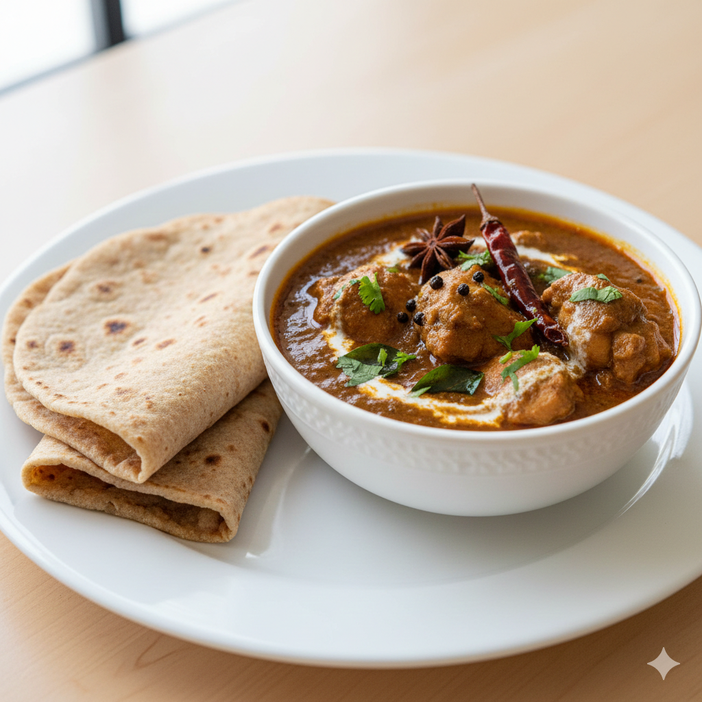 Chapathi + Chettinad Chicken