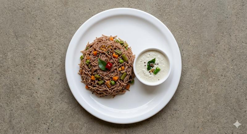 raggi semiya + Coconut Chutney
