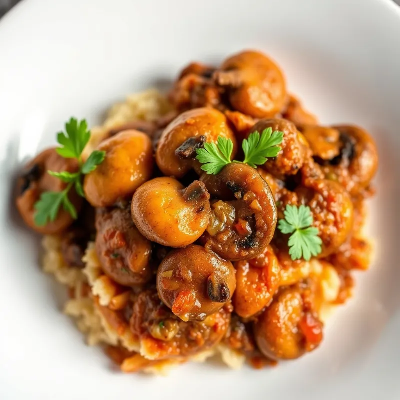 Mushroom Pepper Masala