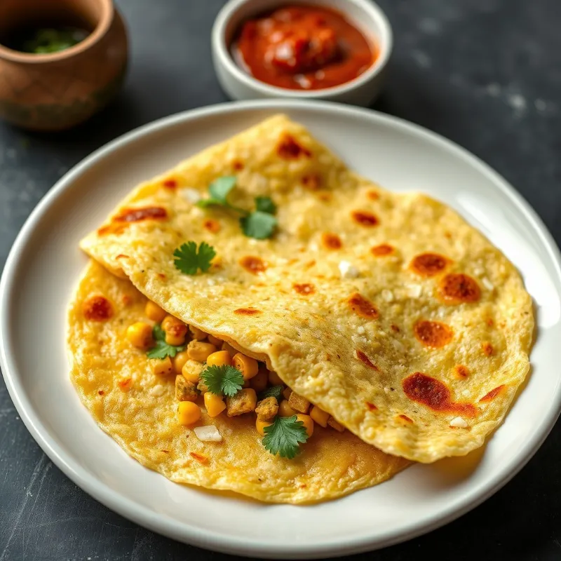 Cheese corn veg dosa